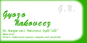 gyozo makovecz business card